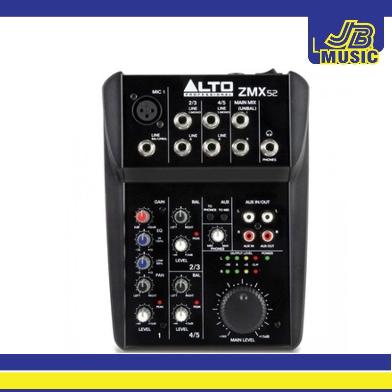 ALTO ZMX52 "5 Channel Compact Mixer" (Mixer)(Professional Audio
