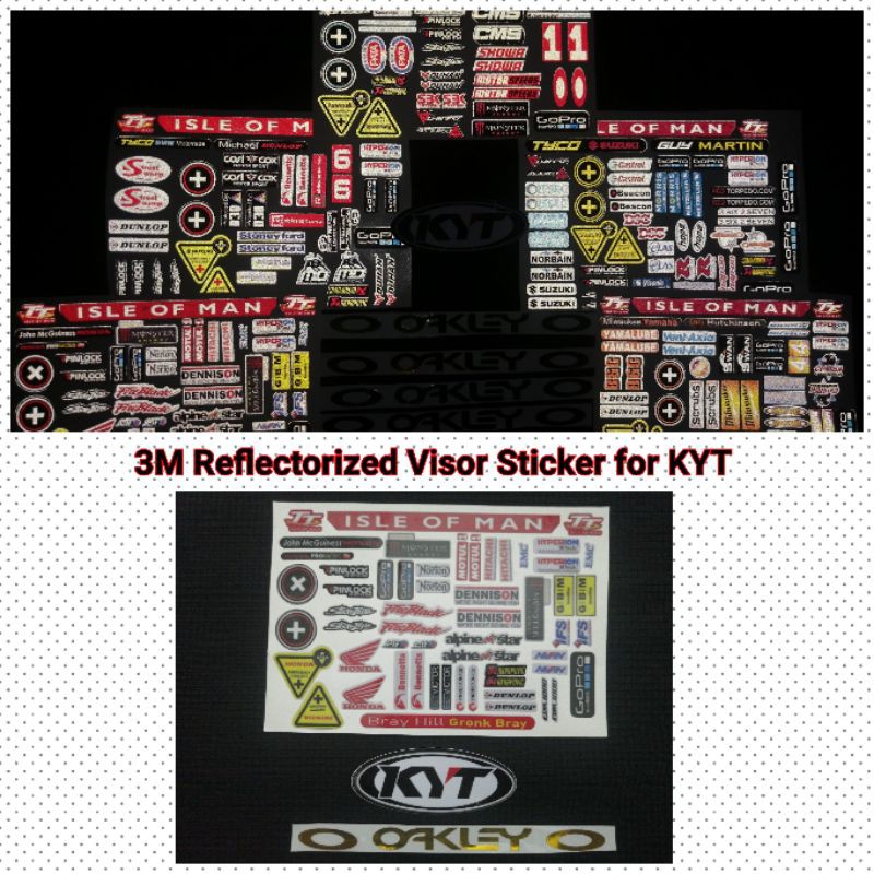 3M reflectorized Visor Sticker for KYT Shopee Philippines