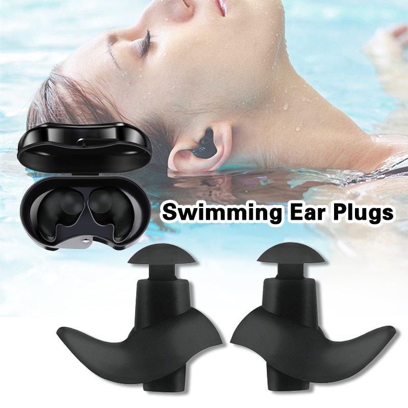 Silicone Swimming EarPlugs Waterproof Reusable EarPlugs For Surfing