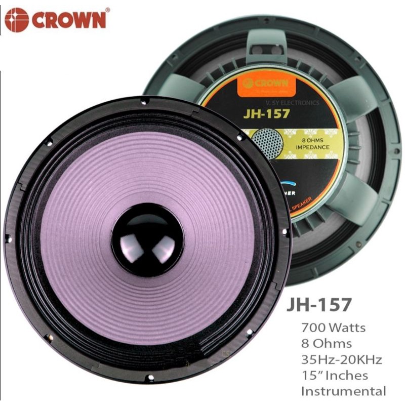 CROWN JH157 15" JACK HAMMER PROFESSIONAL INSTRUMENTAL SPEAKER 400700W Shopee Philippines