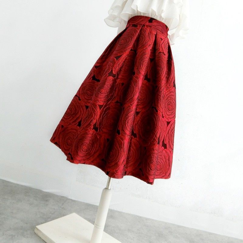 Slimmer Look Skirt Female 2023 Spring Summer Hepburn Style European