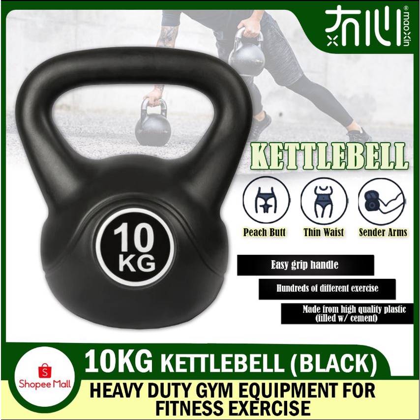 MX MALL Kettlebell 10KG Dumbbell PVC Coated Kettlebells Home Gym