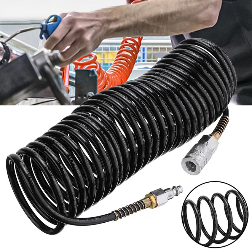 Flexibleair Hose for Air Compressor Recoil Spring Tube 200 PSI 25Ft