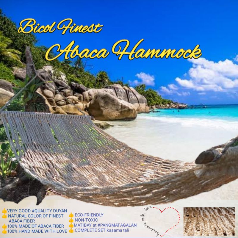 UgoyPh BICOL PURE ABACA DUYAN Hammock Shopee Philippines