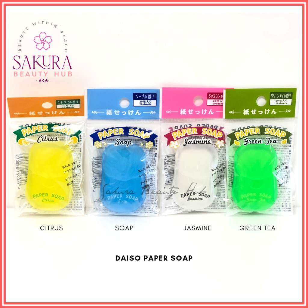 DAISO Paper Hand Soap Compact Travel Size Scented Shopee Philippines