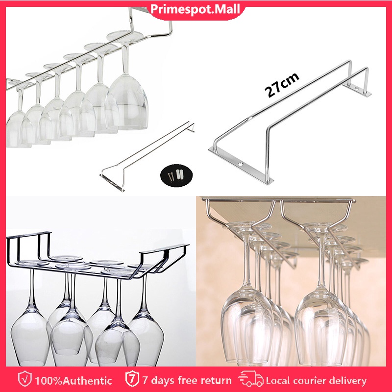 27CM stainless steel wine glass holder upside down hanging goblet wine