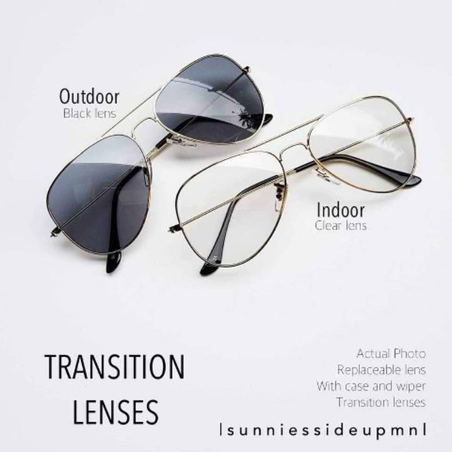 PHOTOCHROMIC (TRANSITION) LENSES AVIATOR GLASSES Shopee Philippines
