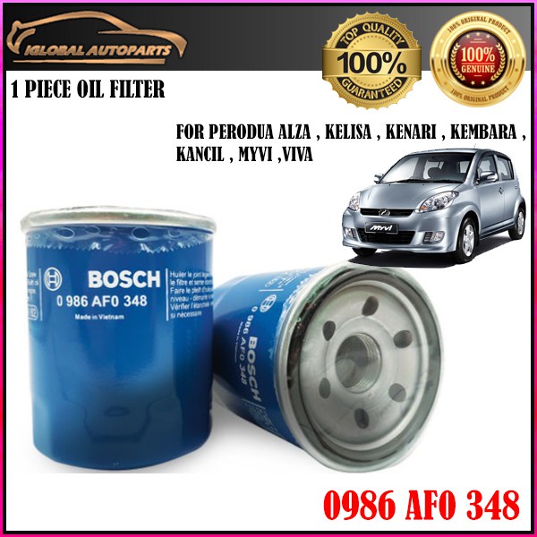 Bosch Oil Filter 0986AF0348 for PERODUA ALZA , KELISA , KENARI