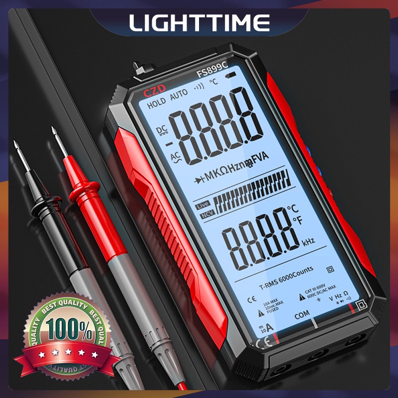 6000 Count Rechargeable Multimeter Voltmeter Ammeter Ohmmeter True RMS