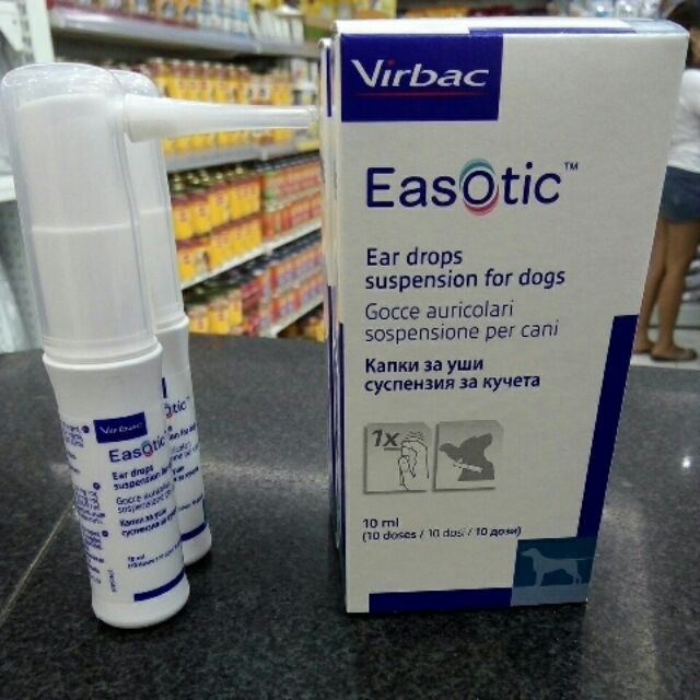 【free shipping】 Virbac Easotic Ear Drops Suspension for Dogs 10ml
