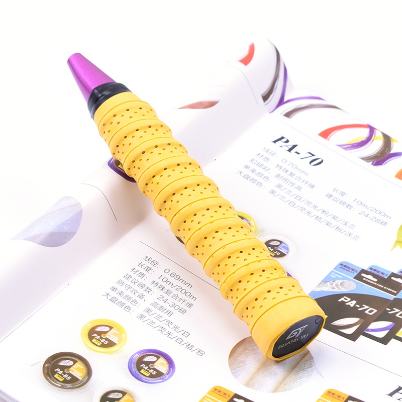 GY Matte Keel Grip for Badminton Rackets 1.1m Holed Breathable Anti