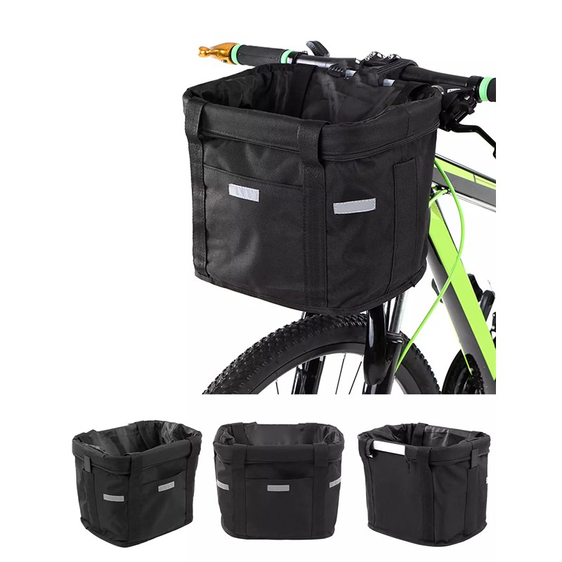 Bicycle Front Basket Removable Waterproof Bike Handlebar Basket Pet