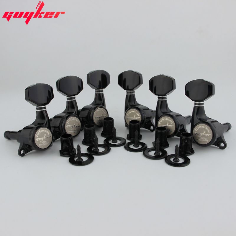 GUYKER Black Guitar Locking Tuners Electric Guitar Machine Heads Tuners