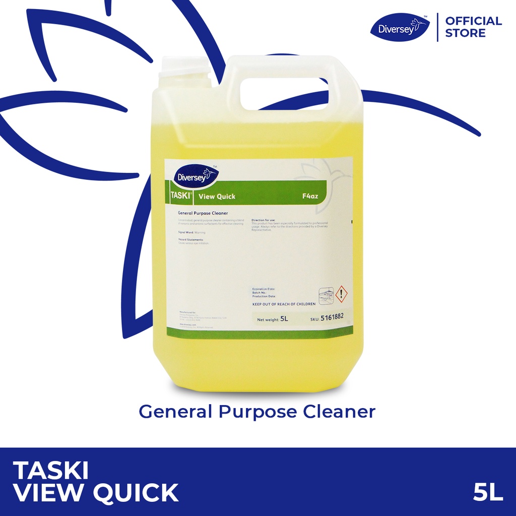 Diversey Taski View Quick NoRinse, NonDulling General Purpose Cleaner