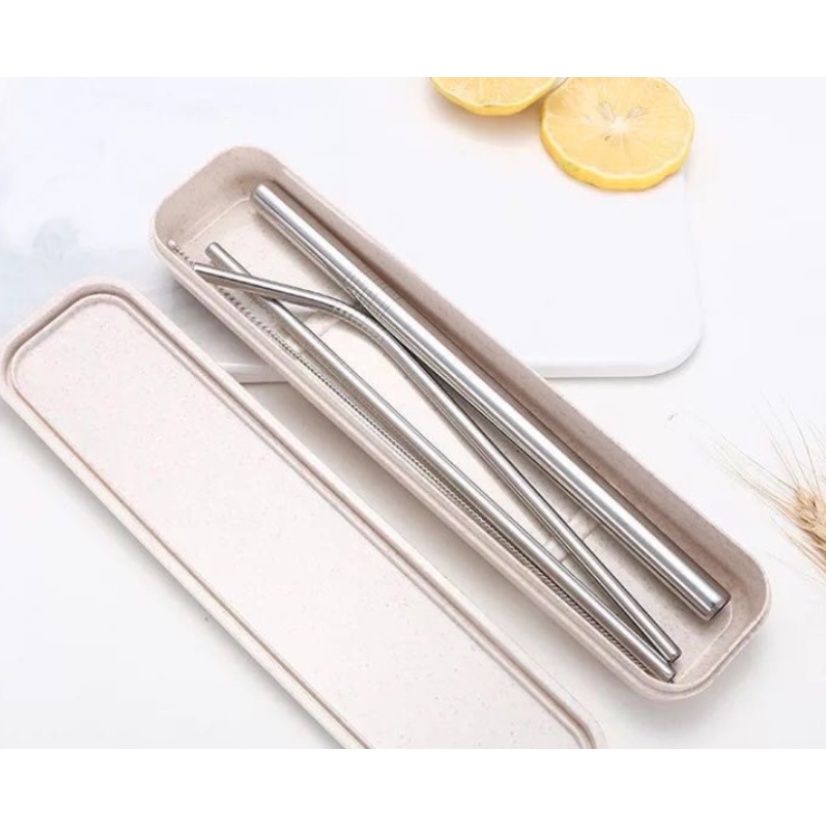 Reusable Stainless Steel Drinking Straws&Brush Korean Style 340