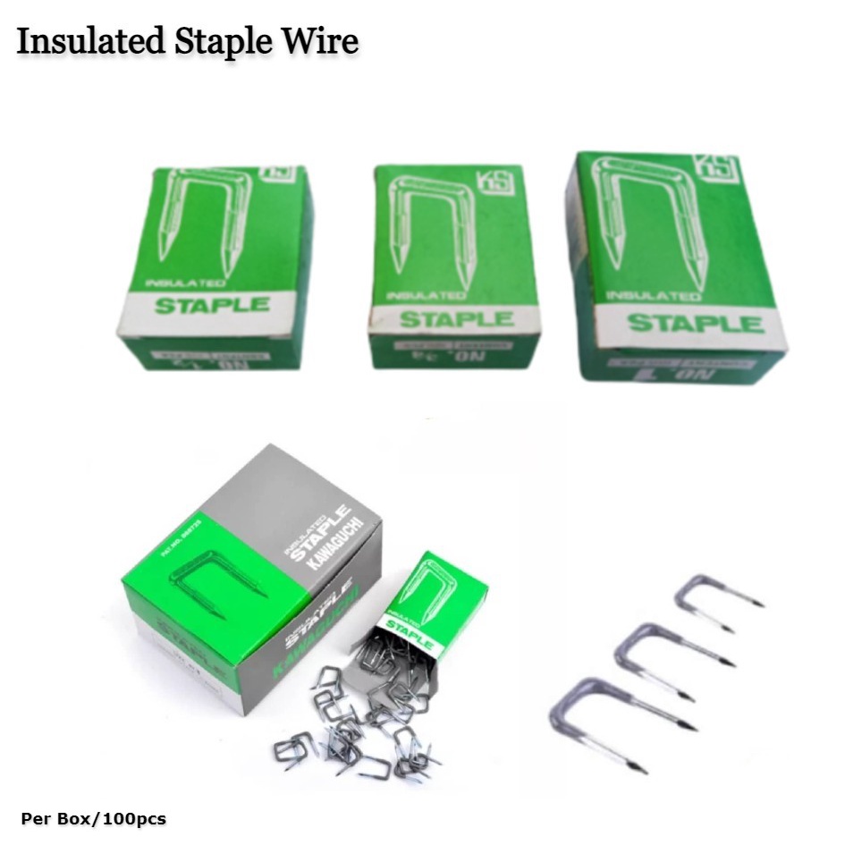 Insulated Staple Wire 1/2 , 3/4 , 1 (Per Box /100pcs) Shopee Philippines
