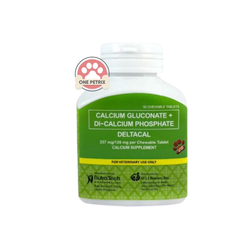 Deltacal Calcium Supplement Chewable Tablet for Dogs and Cats 50