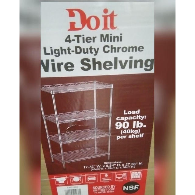 4Tier / 3Tier Mini Light Duty Chrome Wire Shelving Shopee Philippines