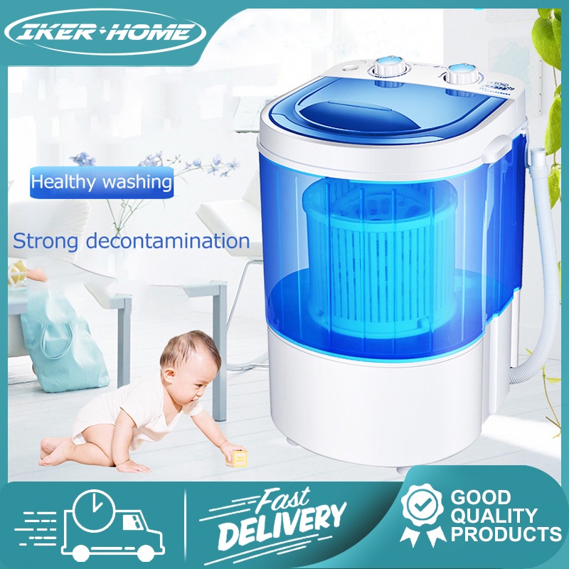 Small mini washing machine 5 kg, with 2 in 1 Dryer Water saving and
