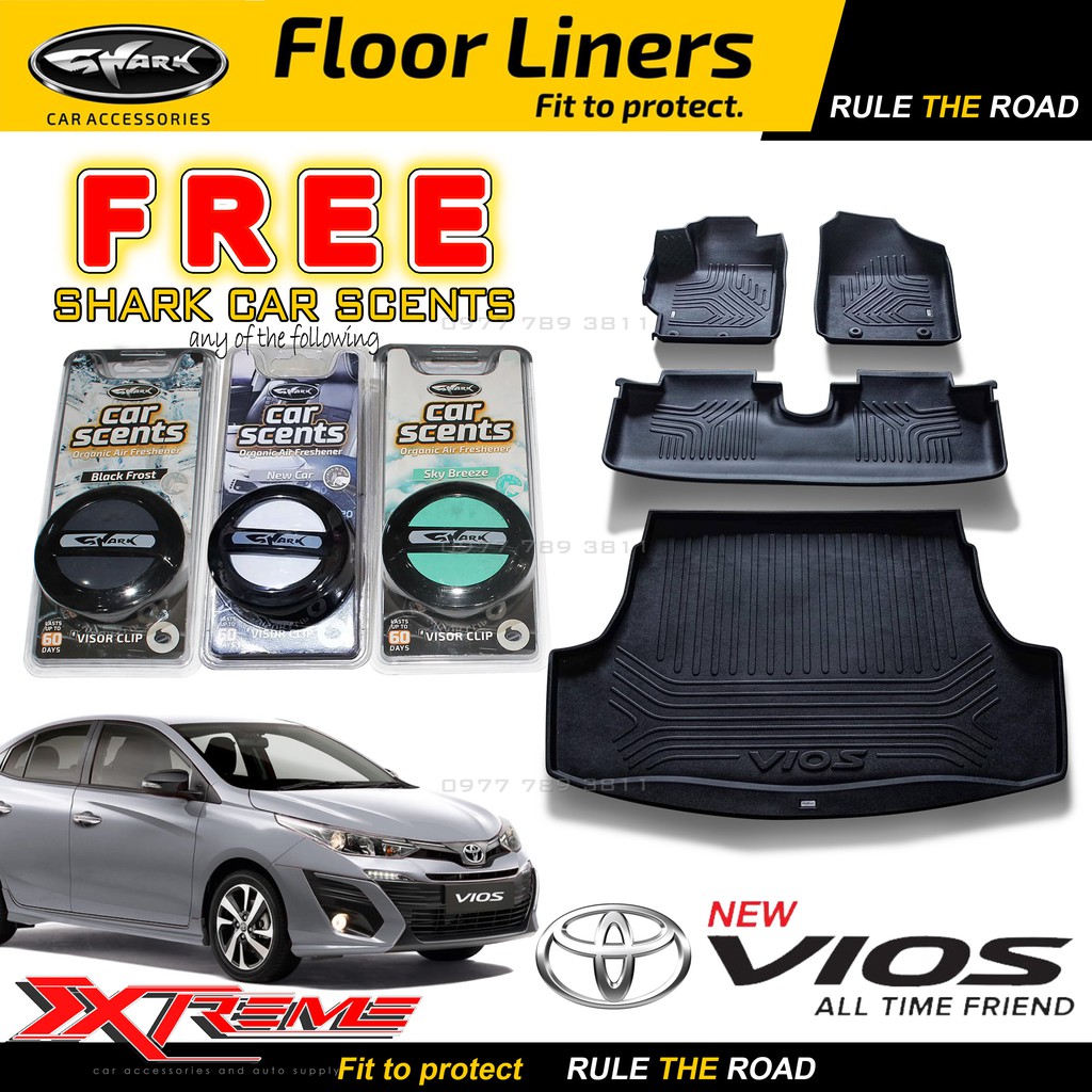 Toyota VIOS 20192022 DEEP DISH MATTING (1st2nd row+cargo tray+car
