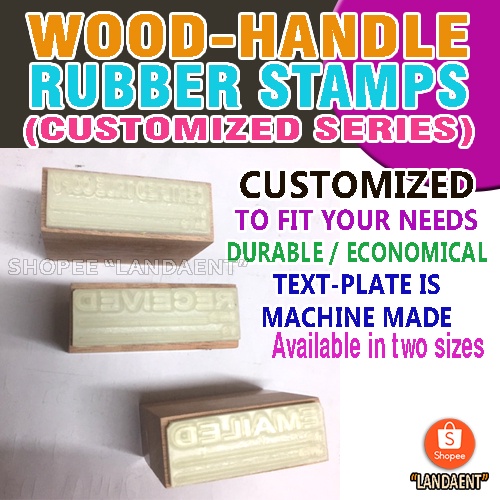 Wood Handle Rubber Stamps (Customized Series) Shopee Philippines