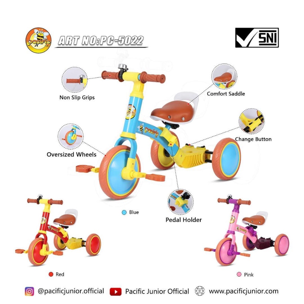 Children's Balance Bike 3 In 1 Balance Bike Ride On Push Bike Push Bike