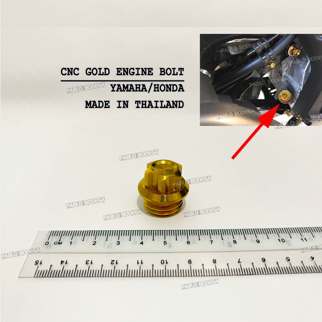 CNC engine oil bolt Yamaha / Honda Gold Plug and Play Original Made in