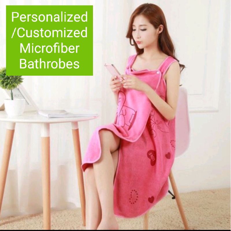 Personalized/Customized Microsoft Towel Bathrobes (Free Embroidered Name) Shopee Philippines