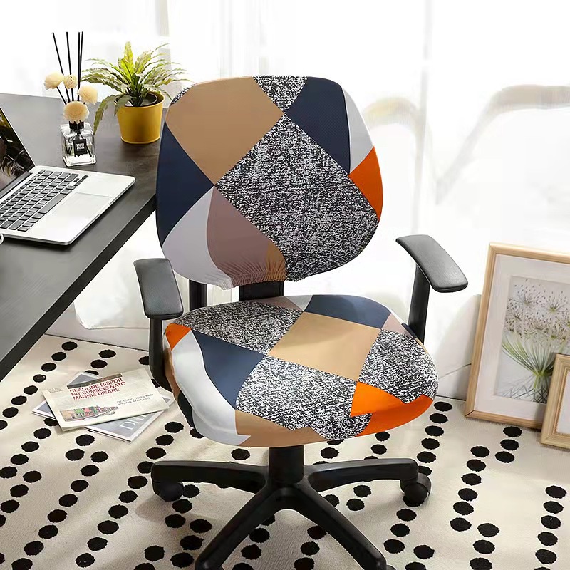 2pcs/set office computer chair cover stretchable monoblock elastic seat