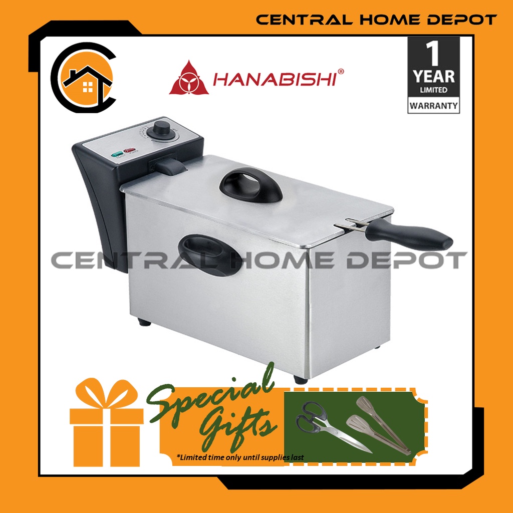 Hanabishi Deep Fryer Stainless Steel 4 Liters / HFRY 40SS Shopee