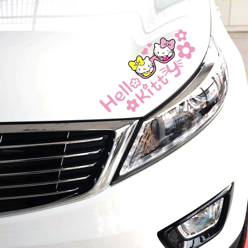 28x11cm Hello Kitty Car Stickers Car Eyebrow Sticker Car Accessories