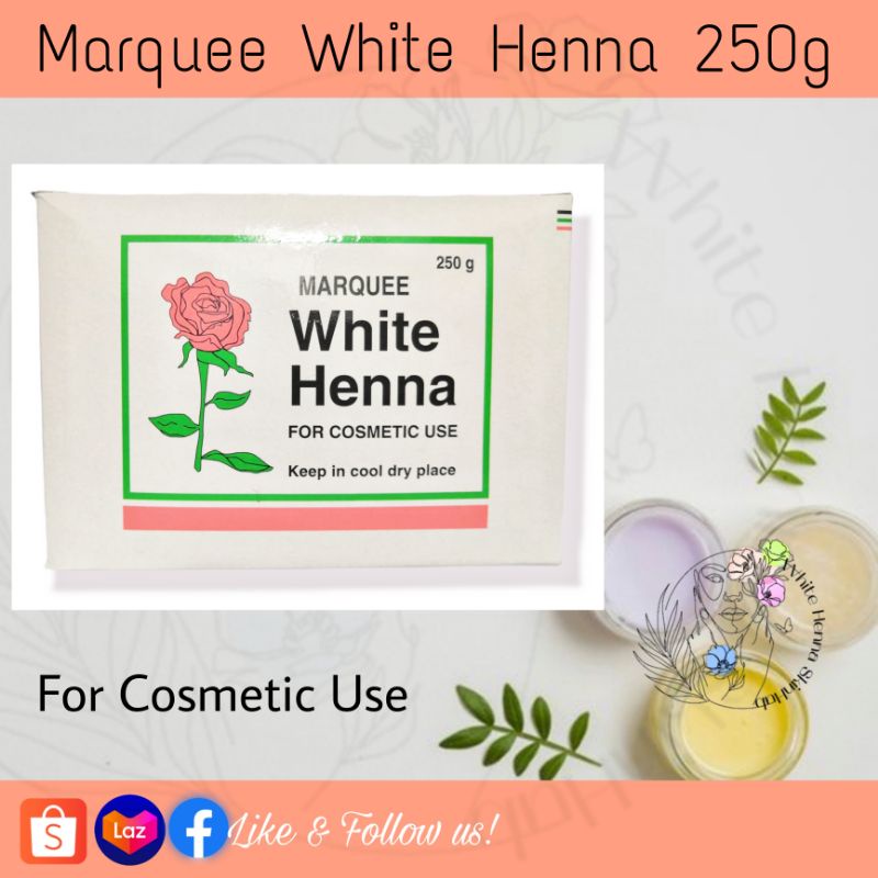 MARQUEE WHITE HENNA 250g for Cosmetic use /Skin Bleaching Instant