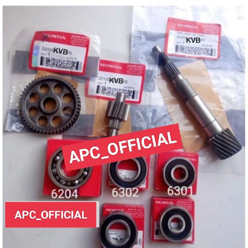 Gear GEAR Ratio GEAR SET Axle PULLY Bearing Click 110carb BEAT KARBU