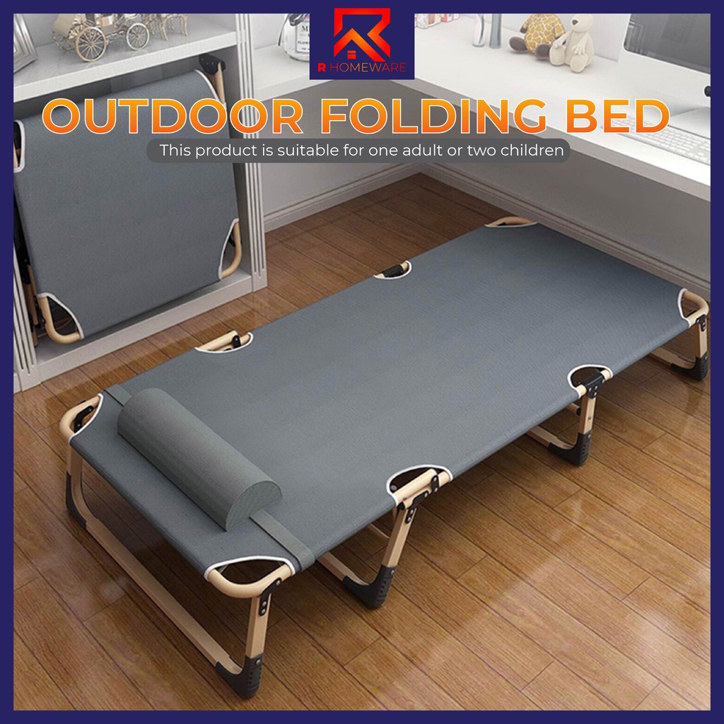 COD Outdoor folding bed Portable bed Folding bed Nap bed Single escort