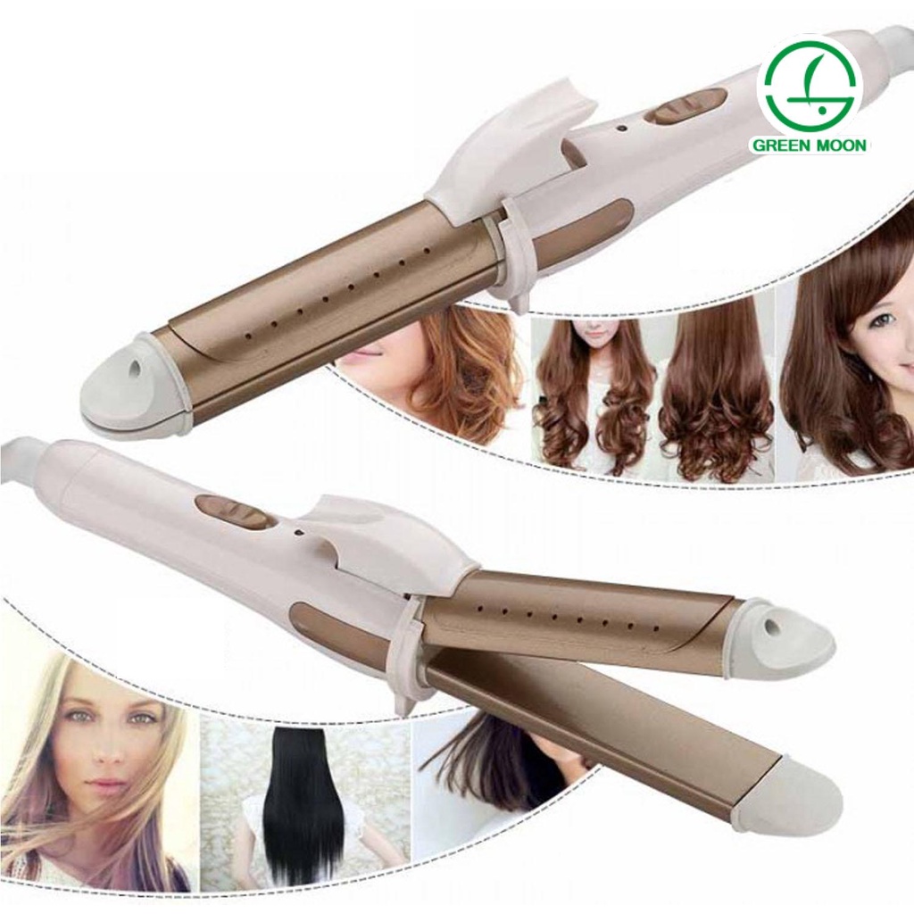 GREENMOON NOVA 2 in 1 Hair Straightener and Curler Professional Iron