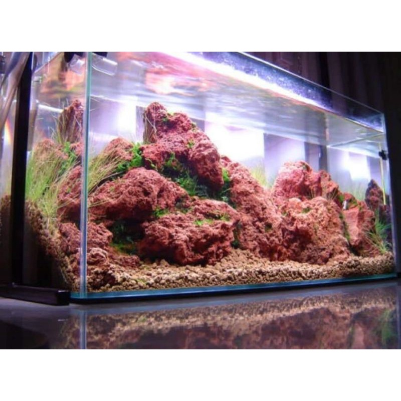 Lava rock red, black, granules & medium good for Aquascaping design