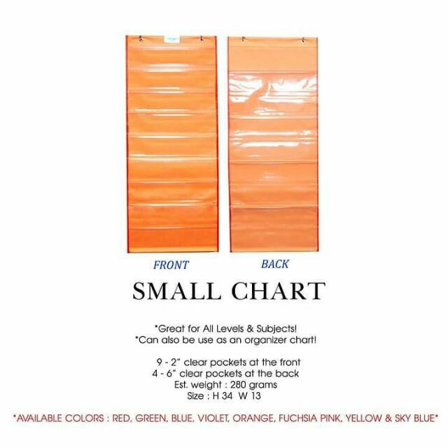 SMALL POCKET CHART BY CHARTS UNLIMITED Shopee Philippines