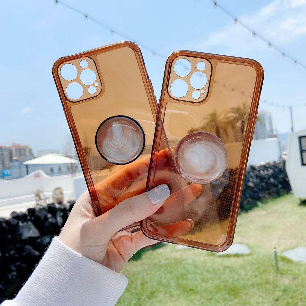 Popsocket Latte American Coffee Epoxy Foldable Mobile Phone Holder Stand Pop Socket for iPhone