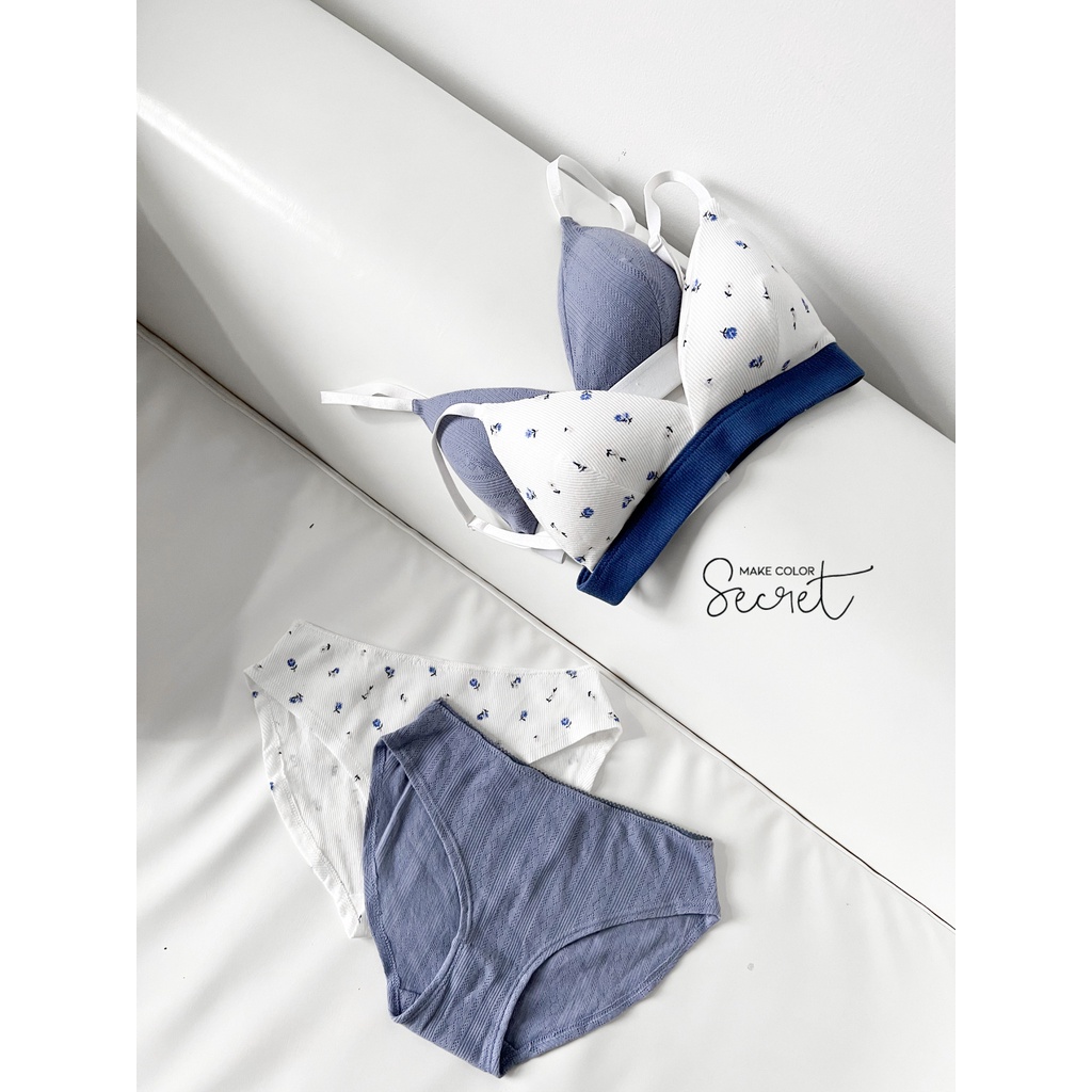 Cotton Flower Underwear Set Design Goods (Shot Shop) Shopee Philippines