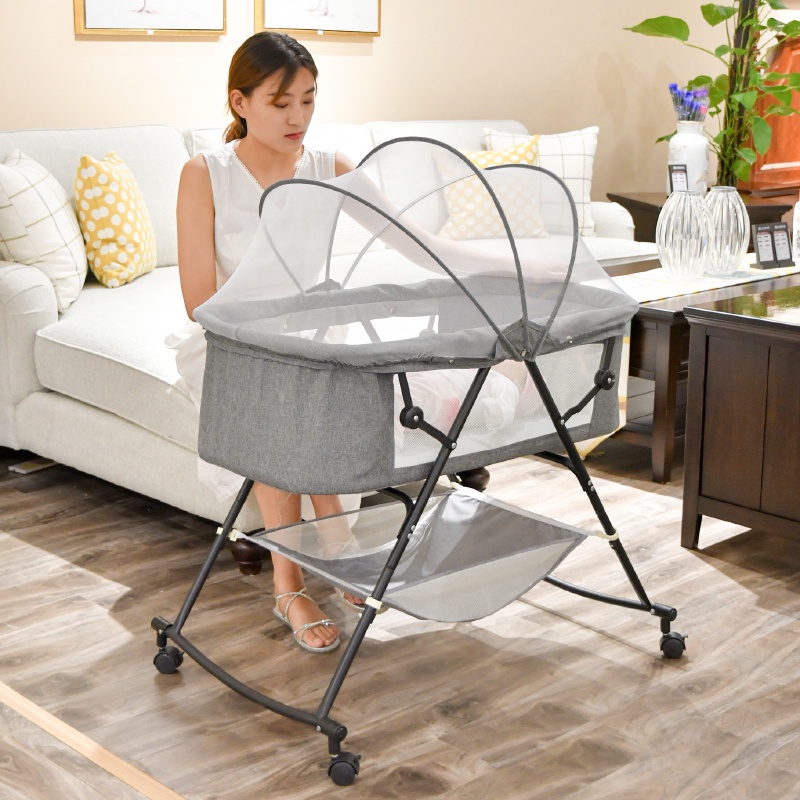 cradle Folding Baby Crib Portable Babies' Bed Multifunctional Newborn
