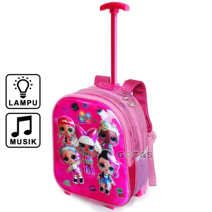 Lol Kindergarten School Trolley Bag Embossed Music Trolley Lights