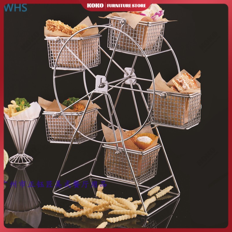 Handwoven storage creative features Ferris wheel snack rack series