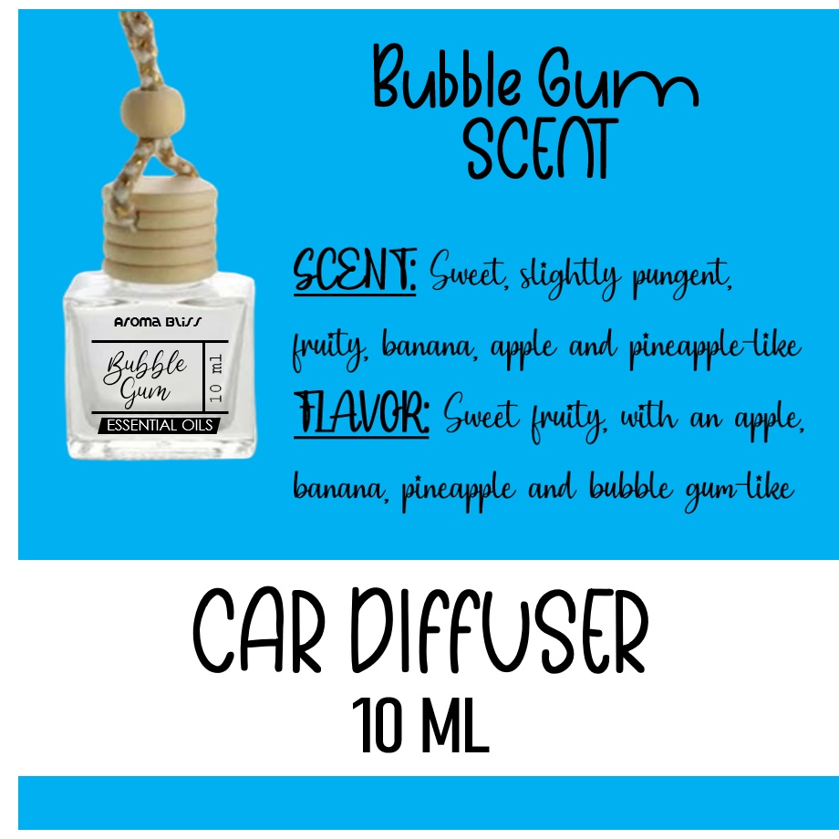 Bubble Gum Car Diffuser 10ml Shopee Philippines