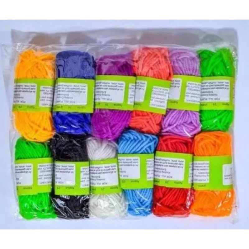 1pc. Colored Yarn Colored Yarn 10 Grams Arts and Crafts Shopee