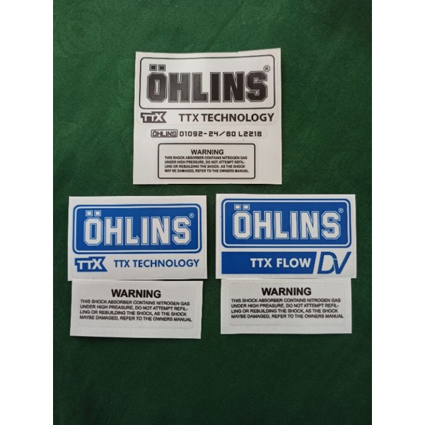 Ohlins TTX TECHNOLOGY Shock Sticker+Code PER Thread Transparent 1set Shopee Philippines