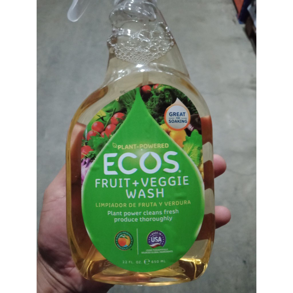 ECOS Fruit and vegetable wash 650ml Shopee Philippines
