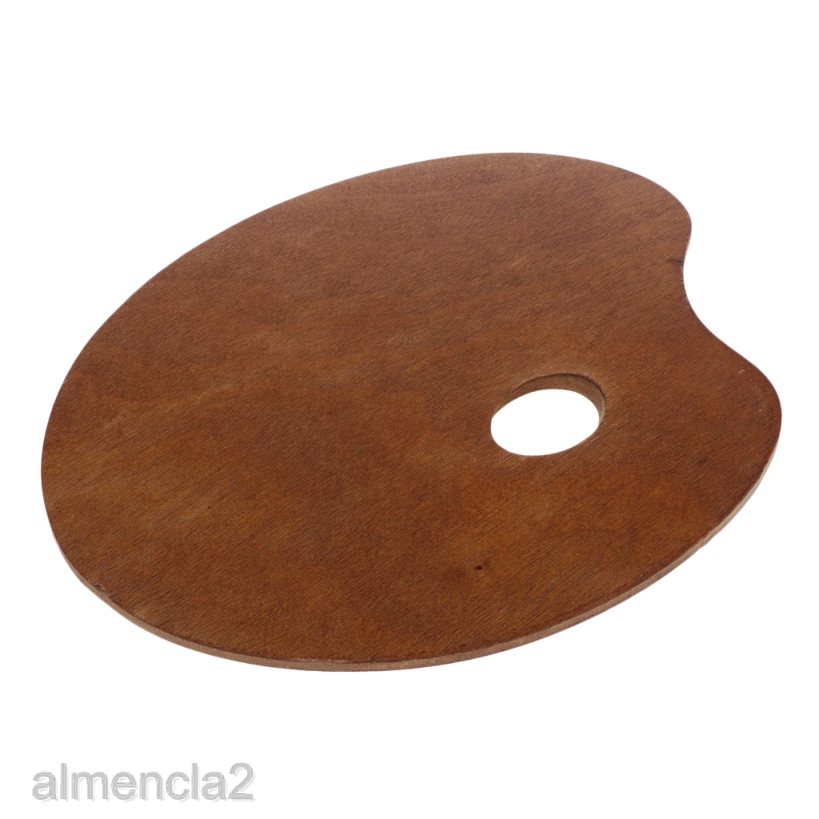 Professional Wooden Oval Paint Mixing Tray Palette DIY Artist Kids Art