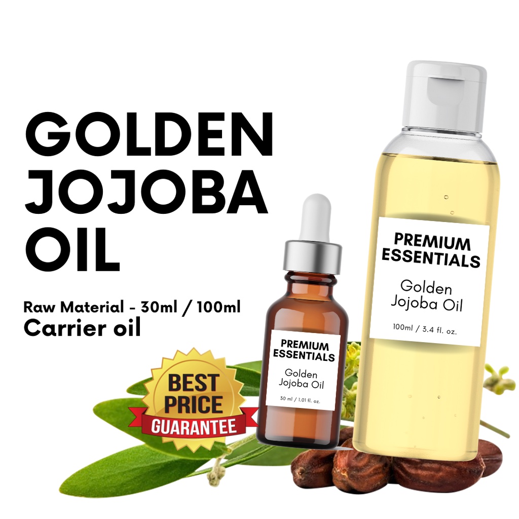 Premium Essentials Jojoba Oil (30ml / 100ml) Golden Jojoba Oil Hair