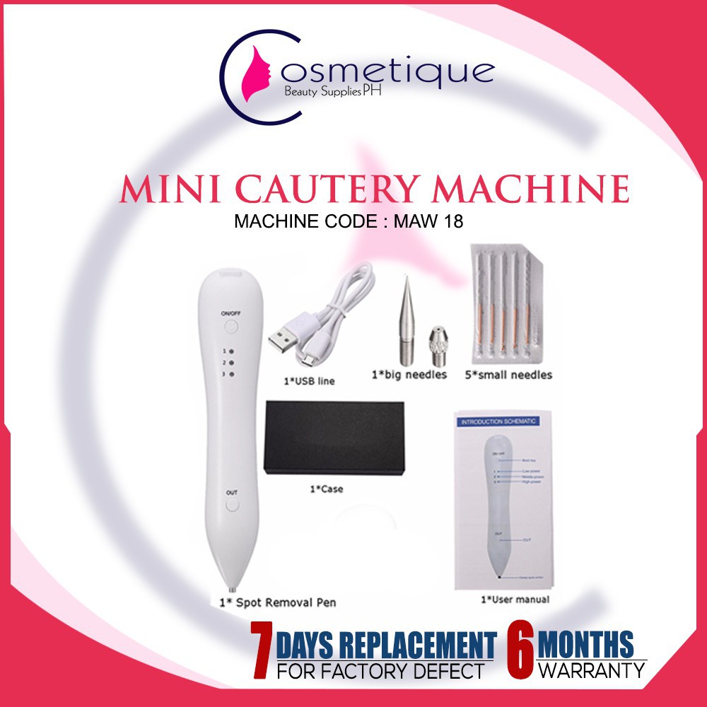 Portable Cautery Pen Warts Removal Facial Machine complete set with