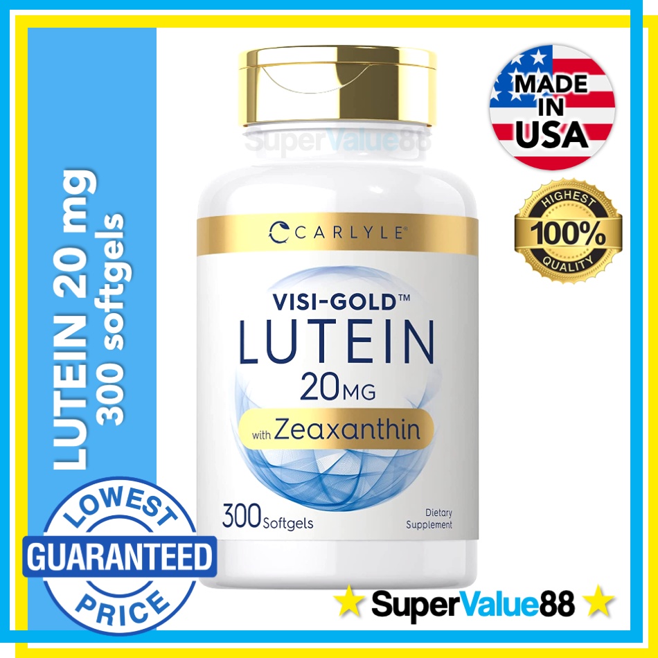 Carlyle Lutein and Zeaxanthin 20mg, 300 softgels, for Better Vision